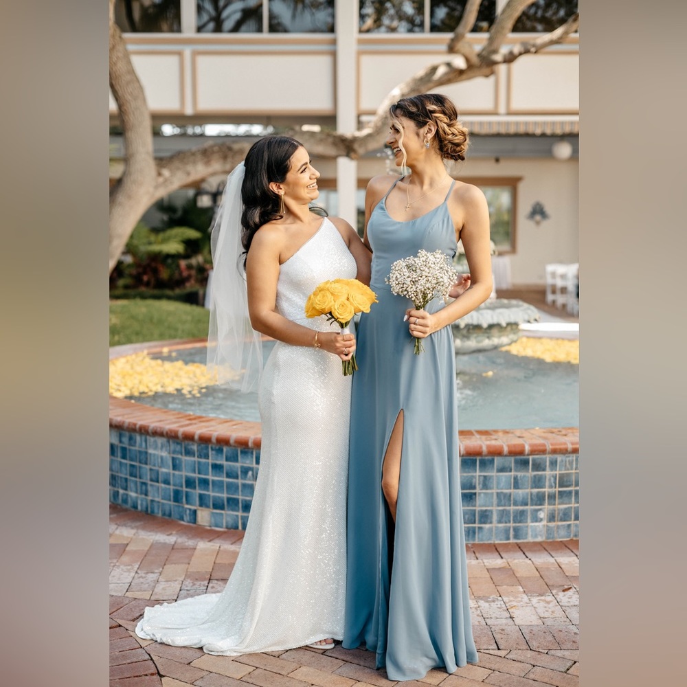 Dear Cleo Hydrangea bridesmaids dress